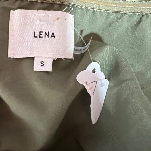 Lena The Rose Petals Dress Sage Green Tiered Strapless Maxi Sweetheart Layered - Picture 8 of 9